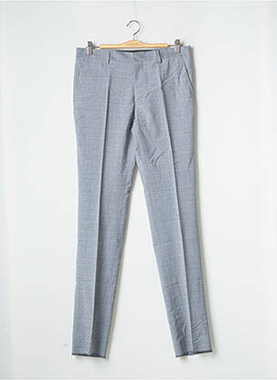 Pantalon droit tissage chiné taille normale bleu AZZARO homme