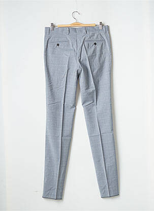 Pantalon droit tissage chiné taille normale bleu AZZARO homme