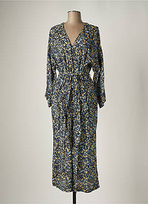 Veste kimono col v bleu KAFFE femme