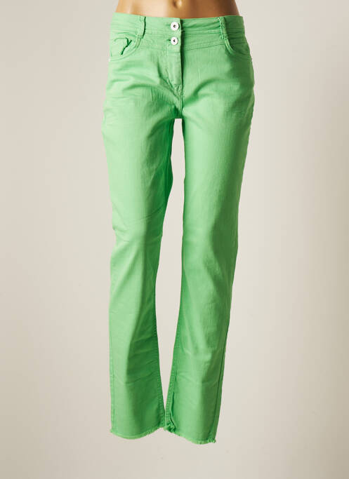 Jeans coupe slim vert CECIL pour femme
