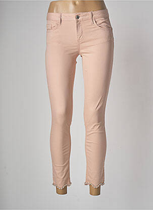 Pantalon 7/8 stretch taille basse rose LIU JO femme