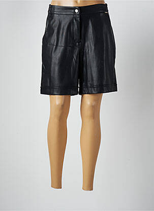 Short tissage simili-cuir taille haute noir LIU JO femme