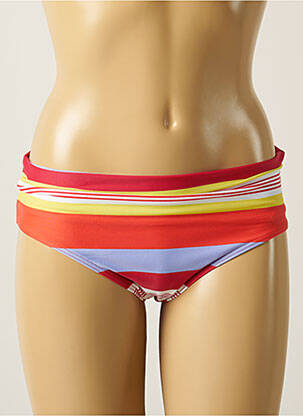 Bas de maillot de bain imprimé rayures culotte rouge OLYMPIA femme