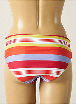 Bas de maillot de bain imprimé rayures culotte rouge OLYMPIA femme