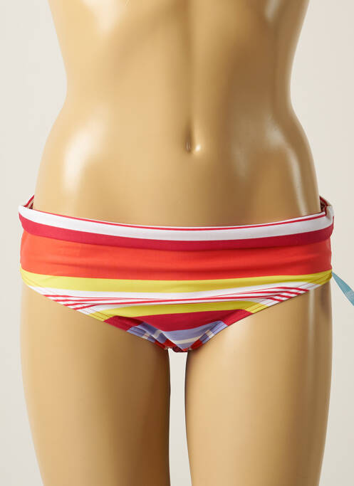 Bas de maillot de bain imprimé rayures culotte rouge OLYMPIA femme