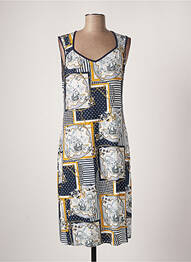 Robe mi-longue sans manche sans manche bleu BARANDI femme