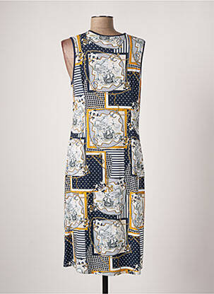 Robe mi-longue sans manche sans manche bleu BARANDI femme