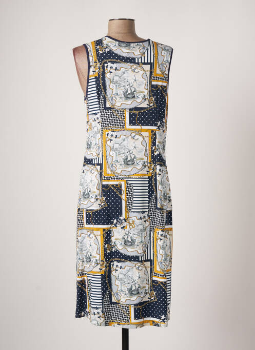 Robe mi-longue bleu BARANDI pour femme