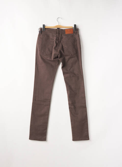 Jeans coupe slim marron SERGE BLANCO pour homme