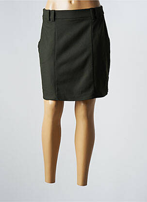 Jupe courte taille à pinces vert SYMBIOSE femme