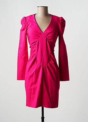 Robe mi-longue rose SYMBIOSE pour femme