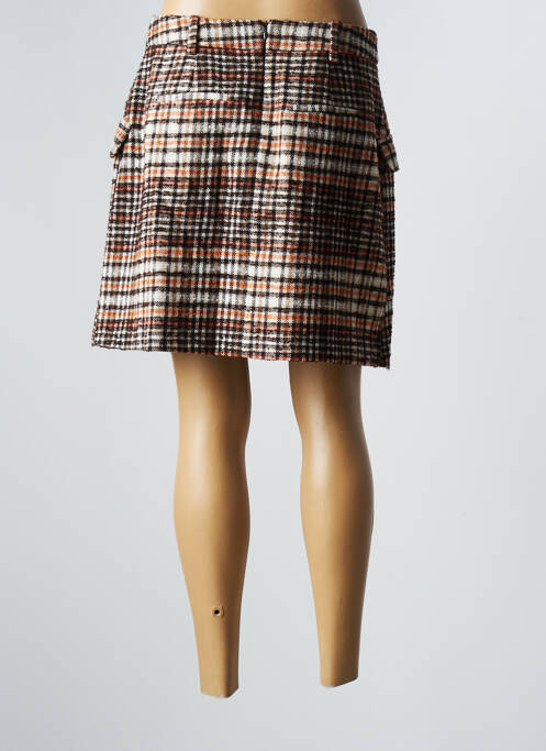 Jupe courte marron SYMBIOSE pour femme