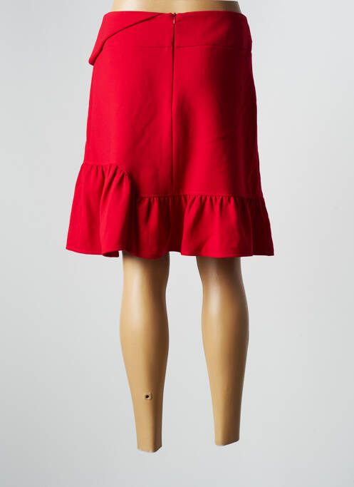 Jupe mi-longue rouge SYMBIOSE pour femme