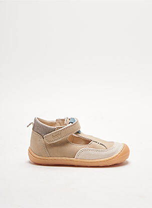 Sandales/nu pieds empiècements bout rond beige BOPY garçon