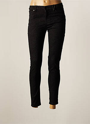 Pantalon slim broderie rivets taille normale noir YEST femme