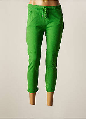 Pantacourt vert MADE IN ITALY pour femme