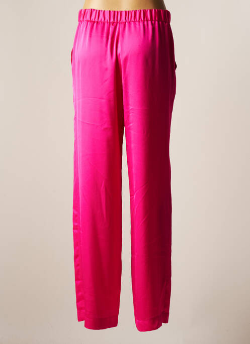 Pantalon droit rose 100 % FEMININ PARIS femme