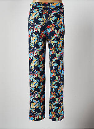 Pantalon large fermeture zip latéral taille normale bleu MD'M femme