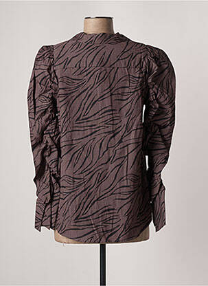 Blouse imprimé fantaisie manches longues noir NÜ femme