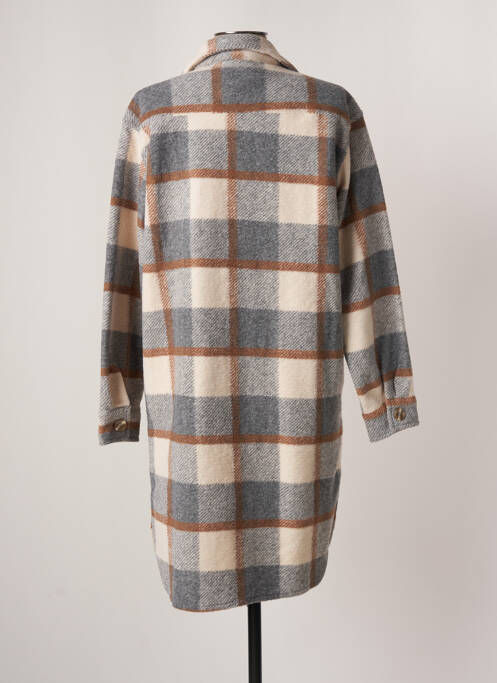 Manteau long coupe droite sans capuche gris GARCIA femme