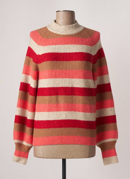 Pull finition bords-côtes manches longues beige GARCIA femme
