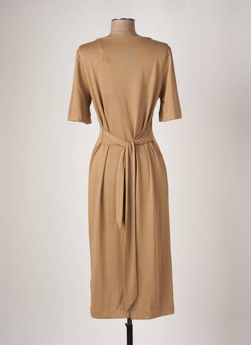 Robe mi-longue marron YAYA pour femme