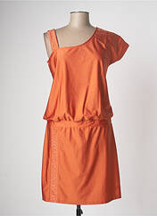 Robe mi-longue orange HBT pour femme seconde vue