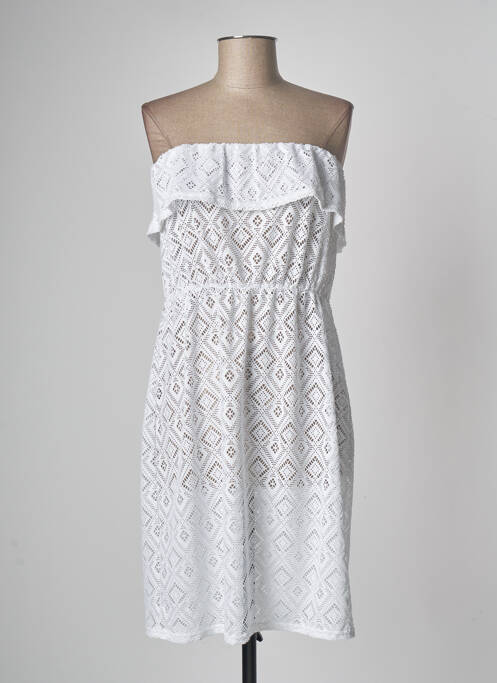 Robe courte blanc PIECES pour femme
