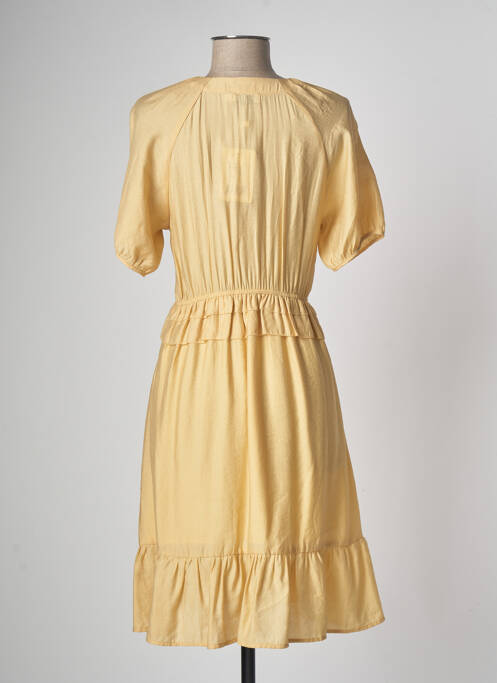 Robe mi-longue jaune SEE U SOON pour femme