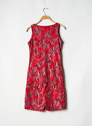 Combishort fermeture boutonnée sur le devant sans manche rouge HBT femme