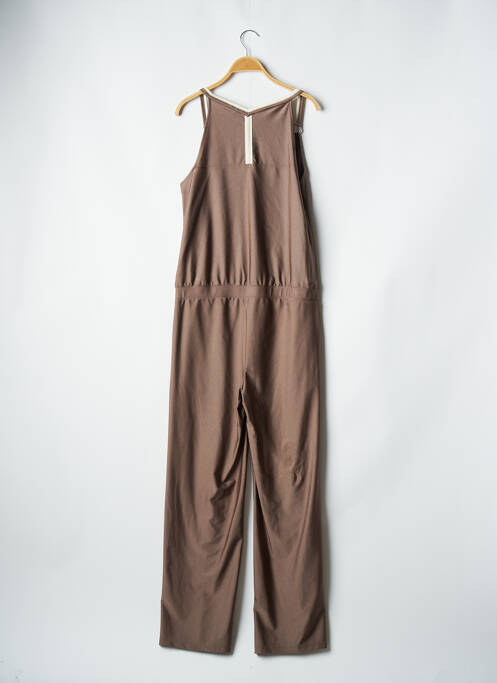 Combi-pantalon poches fines bretelles marron HBT femme