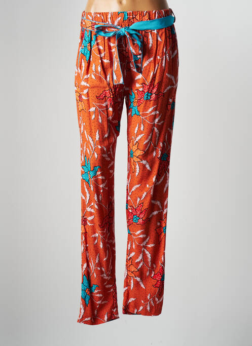 Pantalon large orange BSB pour femme
