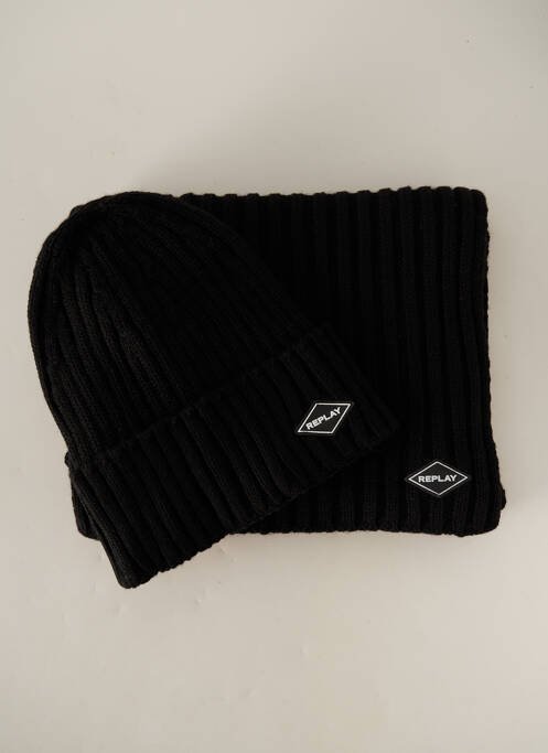Bonnet noir REPLAY pour homme