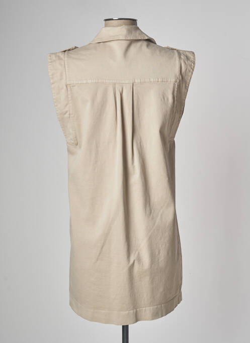 Robe courte manches courtes manches courtes beige PAKO LITTO femme