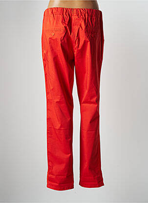 Pantalon chino broderie galons latéraux taille haute orange PAKO LITTO femme