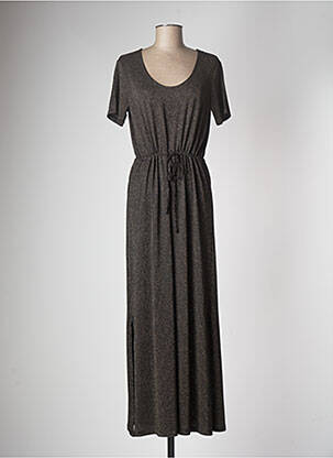 Robe longue manches courtes manches courtes noir PIECES femme