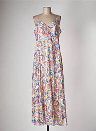 Robe longue imprimé fantaisie fines bretelles bleu MOLLY BRACKEN femme