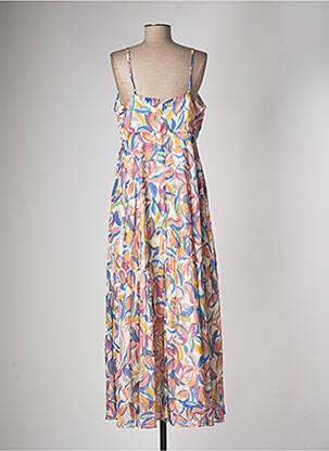 Robe longue manches bretelles ajustables fines bretelles bleu MOLLY BRACKEN femme