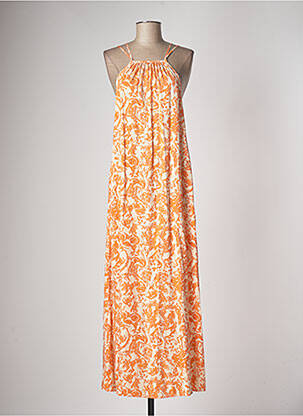 Robe longue orange OBJECT pour femme