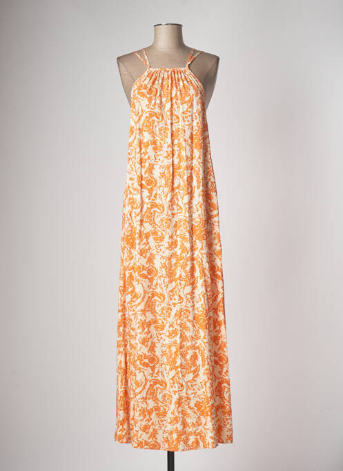 Robe longue orange OBJECT pour femme