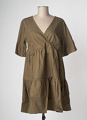 Robe courte manches 3/4 manches 3/4 vert MOLLY BRACKEN femme