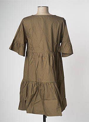 Robe courte manches 3/4 manches 3/4 vert MOLLY BRACKEN femme