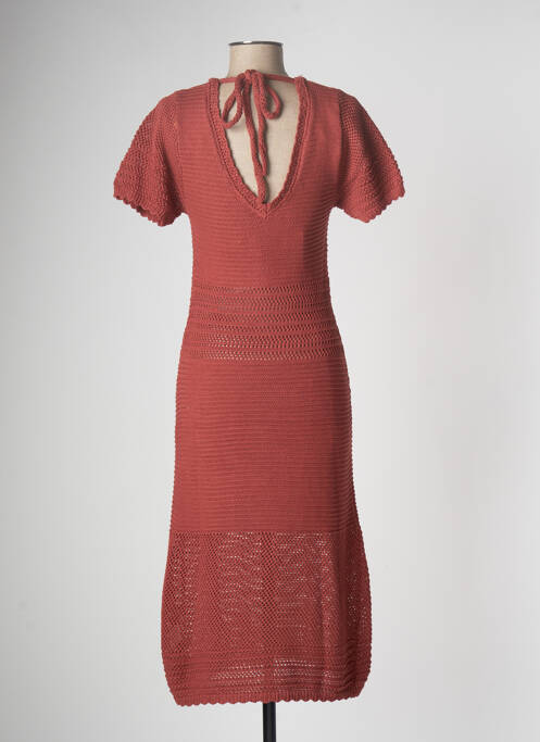 Robe mi-longue orange ARTLOVE pour femme