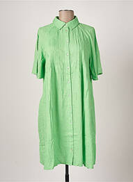 Robe mi-longue coupe fluide manches courtes vert Y.A.S femme