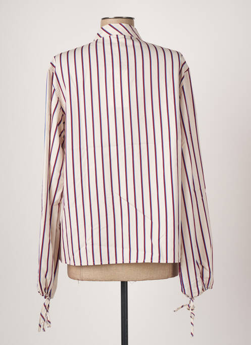 Chemisier coupe droite manches longues beige OBJECT femme