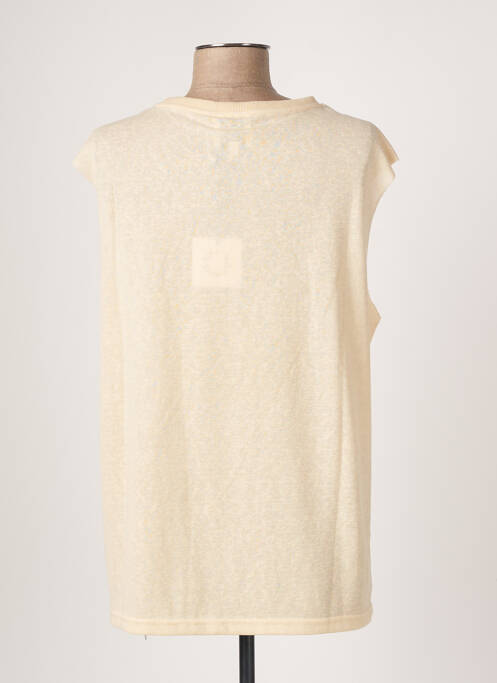 Top stretch sans manche beige LILI SIDONIO femme