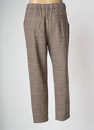 Pantalon chino fermeture zippée sous rabat boutonné taille normale marron MOLLY BRACKEN femme