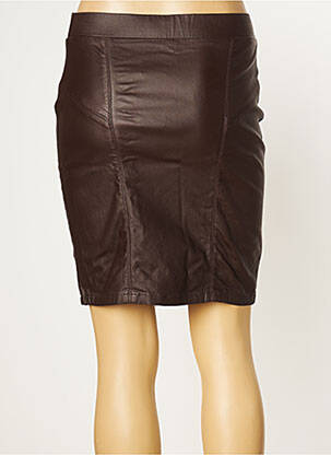 Jupe courte coupe droite marron B.YOUNG femme