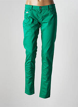 Pantalon slim vert LE TEMPS DES CERISES pour femme