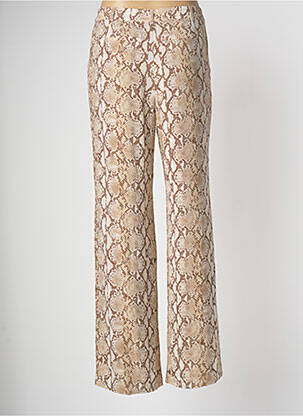 Pantalon large tissage crêpe taille haute beige MICHAEL KORS femme